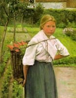 Girl with a Basket of Vegetables