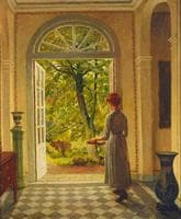 View from the Entrance of a Stately Villa in the Garden