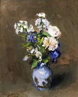 Bouquet in a Blue Vase