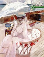 Madame Helleu on Her Yacht, l'Etoile
