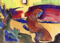 Landscape with Seated Figure