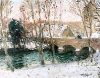 Snow on the Monthilet Bridge