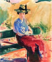 Figure on Bench