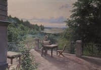 Reading on the Terrace
