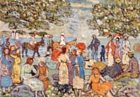 Beach Scene with Donkeys
