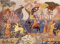 Two Figures on a Mule