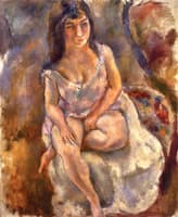 Seated Girl in Chemise