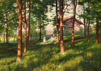 In the grass