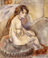 Nude Seated on a Hassock