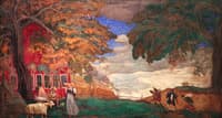 Landscape with a Pink House