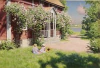 Children in the sunny garden