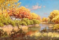 Autumn Landscape with Ducks