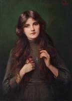 Portrait of a Girl in a Grey Dress