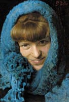 A Young Girl in a Blue Scarf
