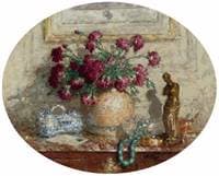 Vase with Flowers on the Locker