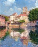 Le cafe de commerce et la cathedrale, Meaux