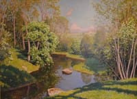 Brook in summer greenery