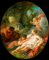Sleeping Bacchantes Surprised by Satyrs