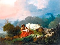 Pastoral Landscape with a Shepherd and Shepherdess at Rest