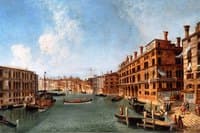 Venice, The Grand Canal Looking North from the Rialto Bridge