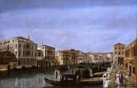 The Grand Canal at the level of the Pescheria and of Palazzo Michiel alle Colonne