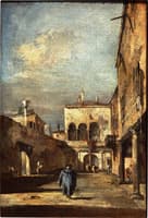 Architectural fantasy with a courtyard