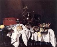 Still-Life with Pie, Silver Ewer and Crab