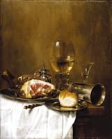 A Still Life of a Roemer Filled with White Wine, etc.