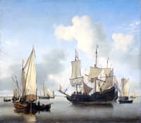 Ships Anchored Offshore