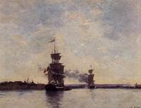 Sailing Ships Entering Port
