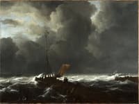 Rough Sea at a Jetty