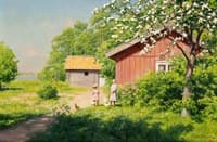 Children by the Cottage