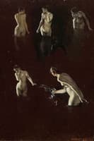 Study of Five Female Nudes
