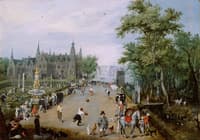 A Jeu de Paume Before a Country Palace