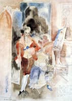 A Prince of Court Painters (after Watteau), illustration for Imaginary Portraits