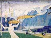 Nude with Flying Swans