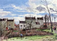 Houses on a Hillside, Winter, near Louveciennes