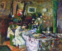 Marcelle Aron in the Dining Room of Château-Rouge