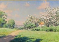 Cottage with fruit trees