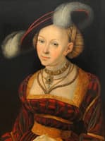 Portrait of a Woman in Hat with Feathers