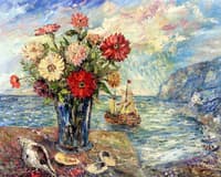 Flowers and Shells by the Sea