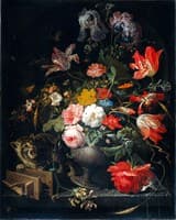 Bouquet with cat and mousetrap