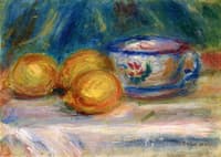 Still Life Three Lemons and a Cup