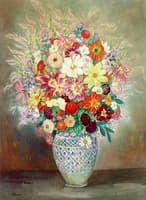Floral Composition with Dahlias