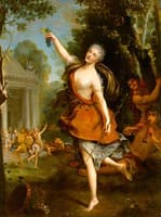 Mademoiselle Prévost as a bacchante