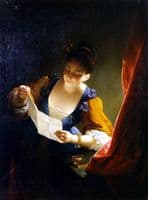 Young Woman Reading a Letter
