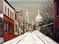 Rue de l'Abreuvoir in the Snow