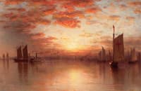 Sunset over New York Bay