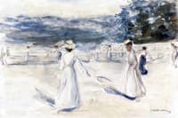 Tennis Players by the Sea