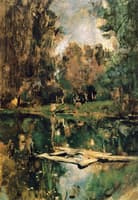 Pond in Abramtsevo (study)